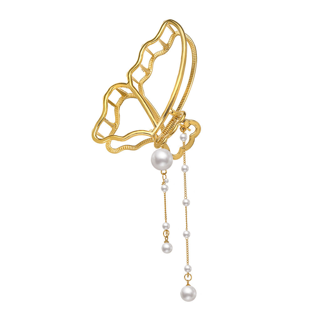Wholesale Alloy Butterfly Heart Pendant Hair Grab